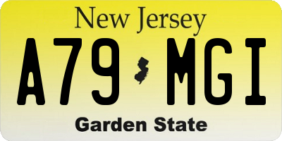 NJ license plate A79MGI