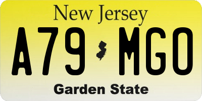 NJ license plate A79MGO