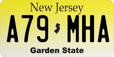 NJ license plate A79MHA