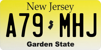 NJ license plate A79MHJ