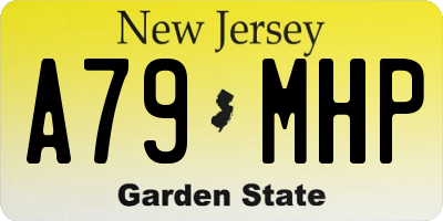 NJ license plate A79MHP