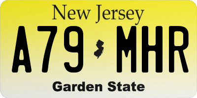 NJ license plate A79MHR