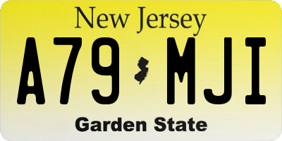 NJ license plate A79MJI