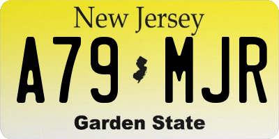 NJ license plate A79MJR