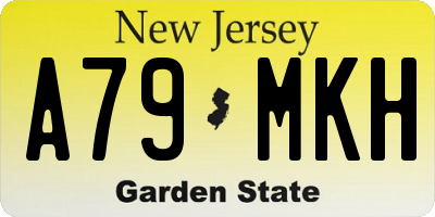 NJ license plate A79MKH