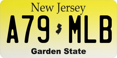 NJ license plate A79MLB
