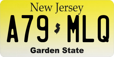 NJ license plate A79MLQ