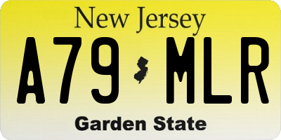 NJ license plate A79MLR