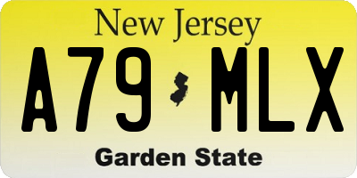 NJ license plate A79MLX