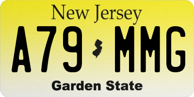NJ license plate A79MMG