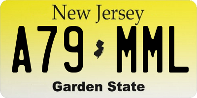NJ license plate A79MML