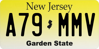 NJ license plate A79MMV