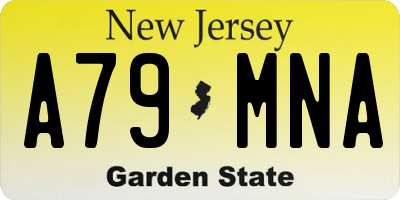 NJ license plate A79MNA