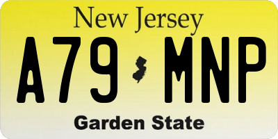 NJ license plate A79MNP