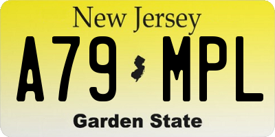 NJ license plate A79MPL