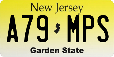 NJ license plate A79MPS
