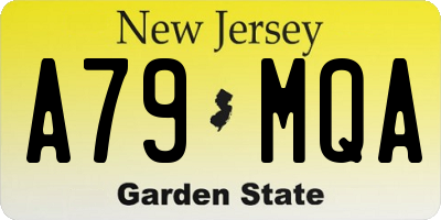 NJ license plate A79MQA