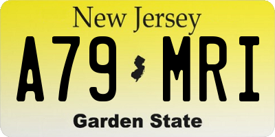 NJ license plate A79MRI