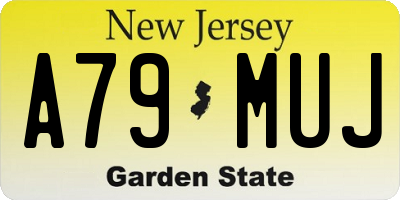 NJ license plate A79MUJ
