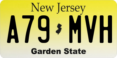 NJ license plate A79MVH