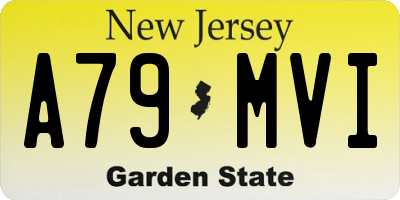 NJ license plate A79MVI