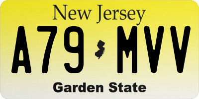 NJ license plate A79MVV