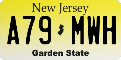NJ license plate A79MWH