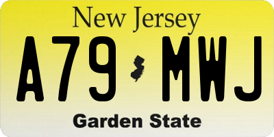 NJ license plate A79MWJ