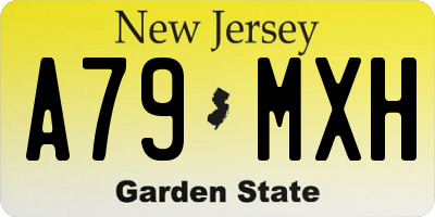 NJ license plate A79MXH