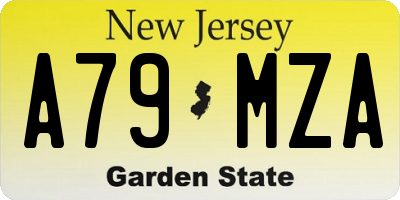 NJ license plate A79MZA