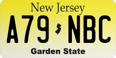 NJ license plate A79NBC