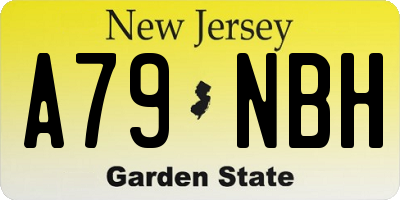 NJ license plate A79NBH