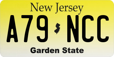 NJ license plate A79NCC