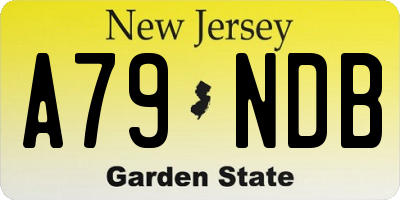 NJ license plate A79NDB