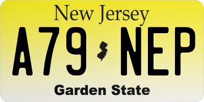 NJ license plate A79NEP
