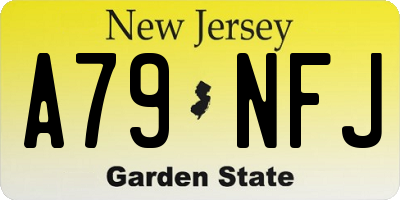 NJ license plate A79NFJ