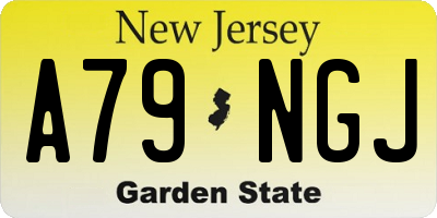 NJ license plate A79NGJ
