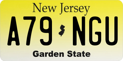NJ license plate A79NGU