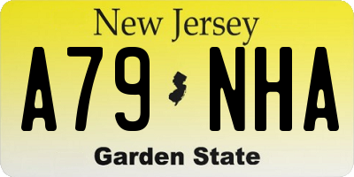NJ license plate A79NHA