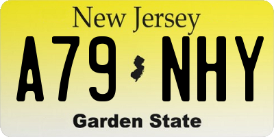 NJ license plate A79NHY