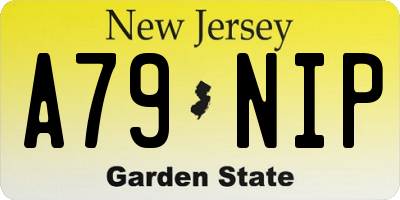 NJ license plate A79NIP