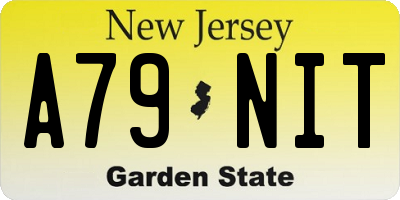 NJ license plate A79NIT