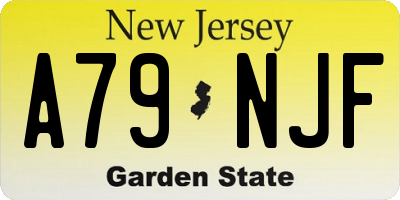 NJ license plate A79NJF