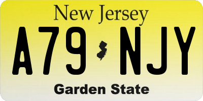 NJ license plate A79NJY