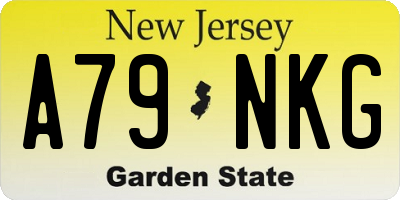 NJ license plate A79NKG