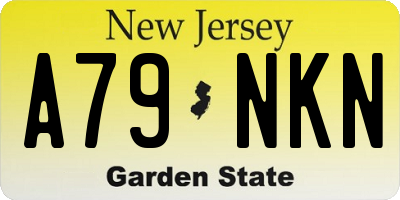 NJ license plate A79NKN
