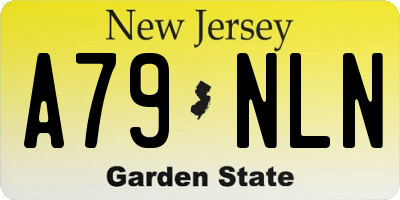 NJ license plate A79NLN