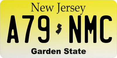 NJ license plate A79NMC