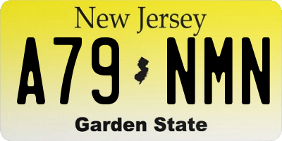 NJ license plate A79NMN