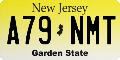 NJ license plate A79NMT
